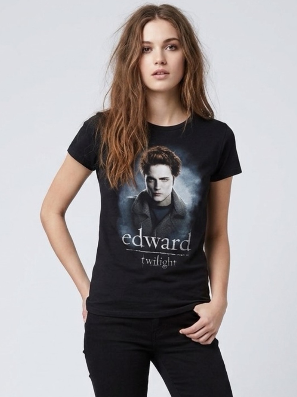 The Twilight Movie Edward Girls Youth T- Shirt M Y2K Emo Goth Vampire